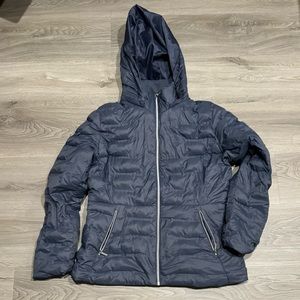 Time and Tru Women's Light Blue Quilted Puffer Lightweight Jacket, Size M(8-10)